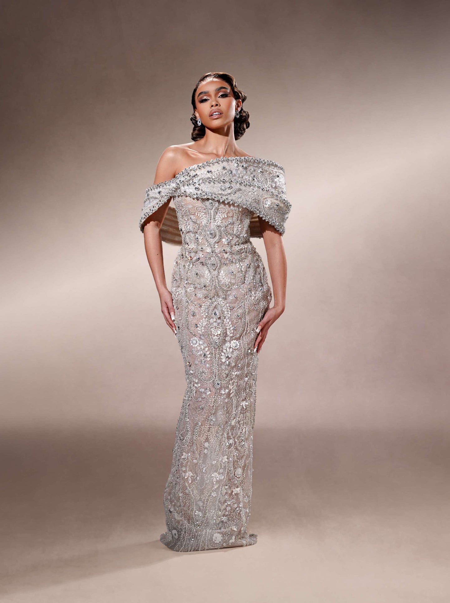 Couture evening dress