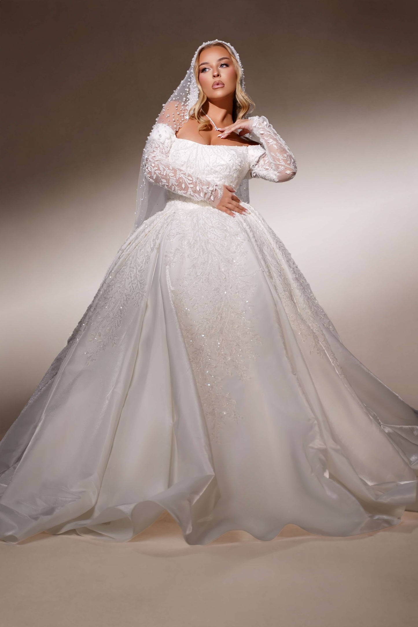 Elegant princess wedding dress