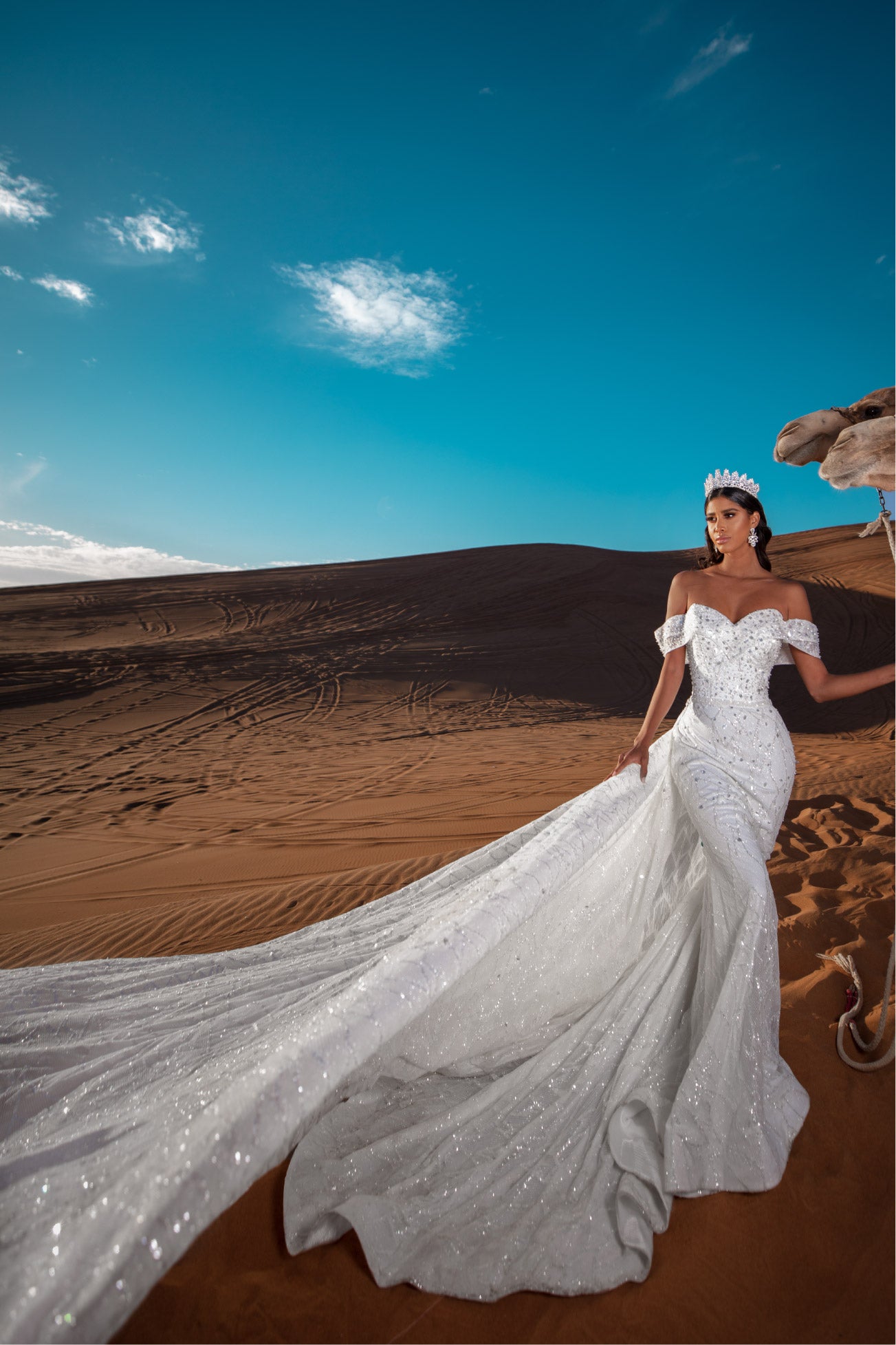 Alone mermaid wedding dress