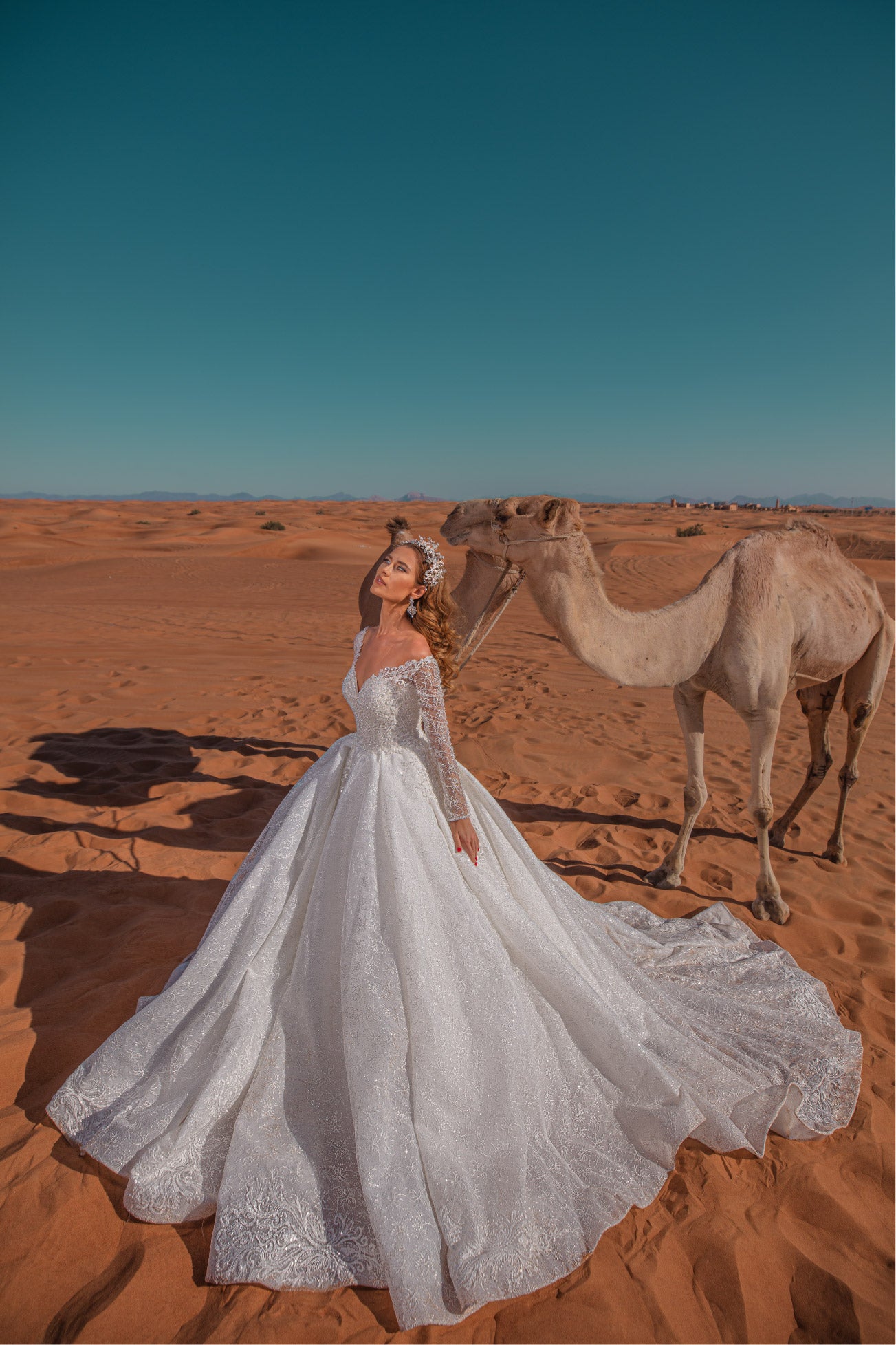 Silky princess wedding dress