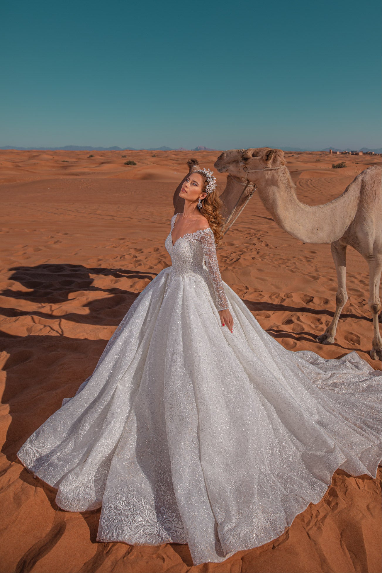 Silky princess wedding dress