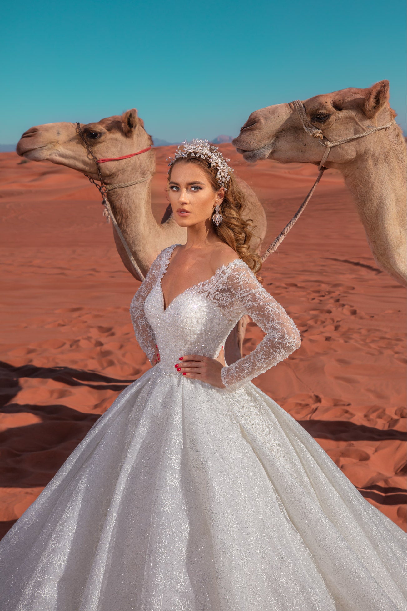 Silky princess wedding dress
