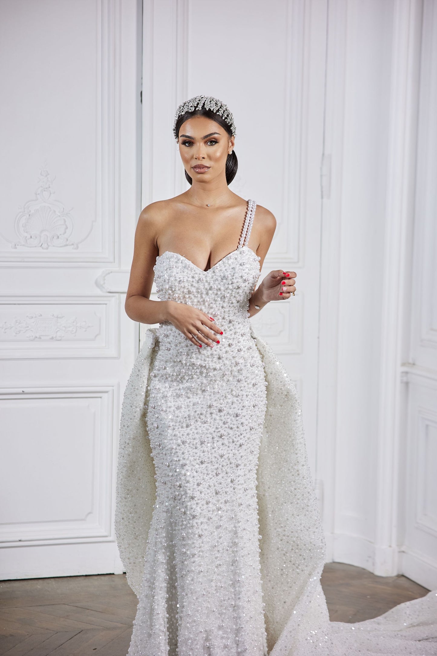 Perly mermaid wedding dress